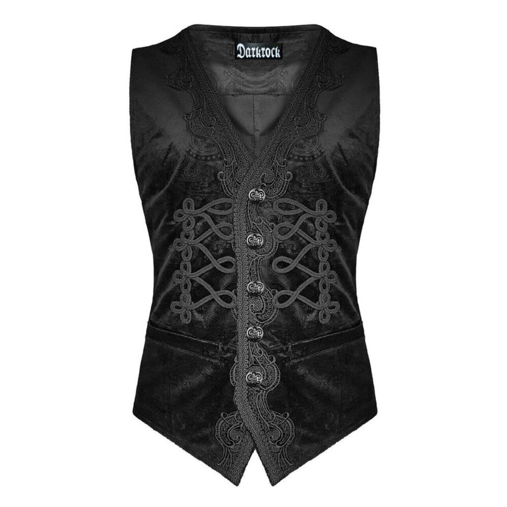 Men Herringbone Wool Blend Tweed Vest Premium Black Waistcoat Suit Vest V Neck